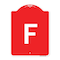 Signmission Designer Series Sign-Sign W/ Letter F, Red & White Aluminum Sign, 18" x 24", RW-1824-22954 A-DES-RW-1824-22954 - alternate 1